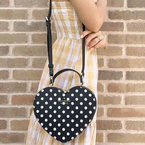 kate spade Handbags - Kate Spade Crossbody Handbag Purse Black Polka Dots